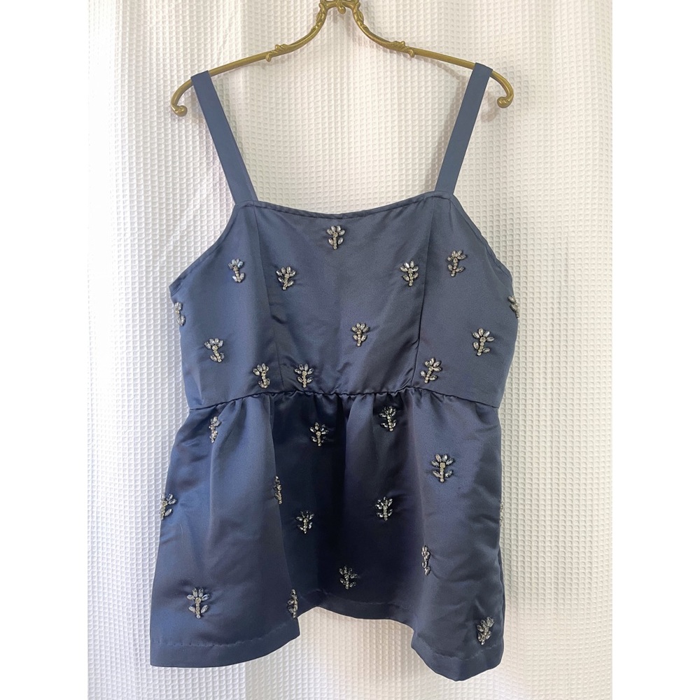 Anthropologie Druv Kapoor bejeweled empire waist top